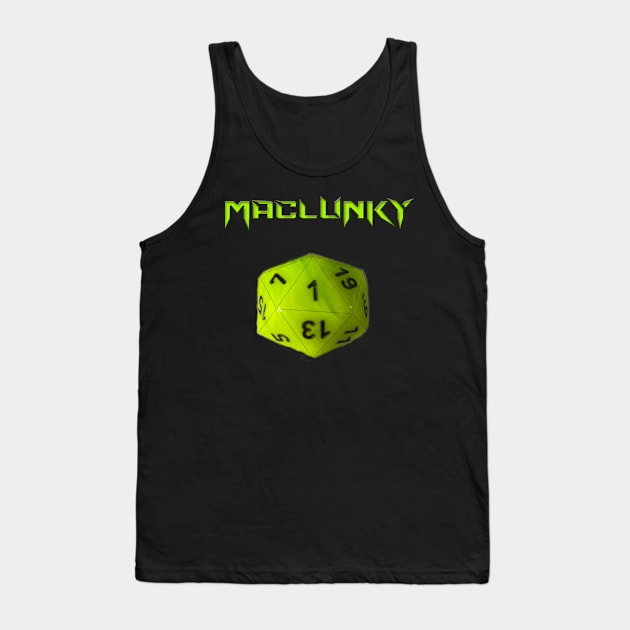 Maclunky D20 Tank Top by Crabbok